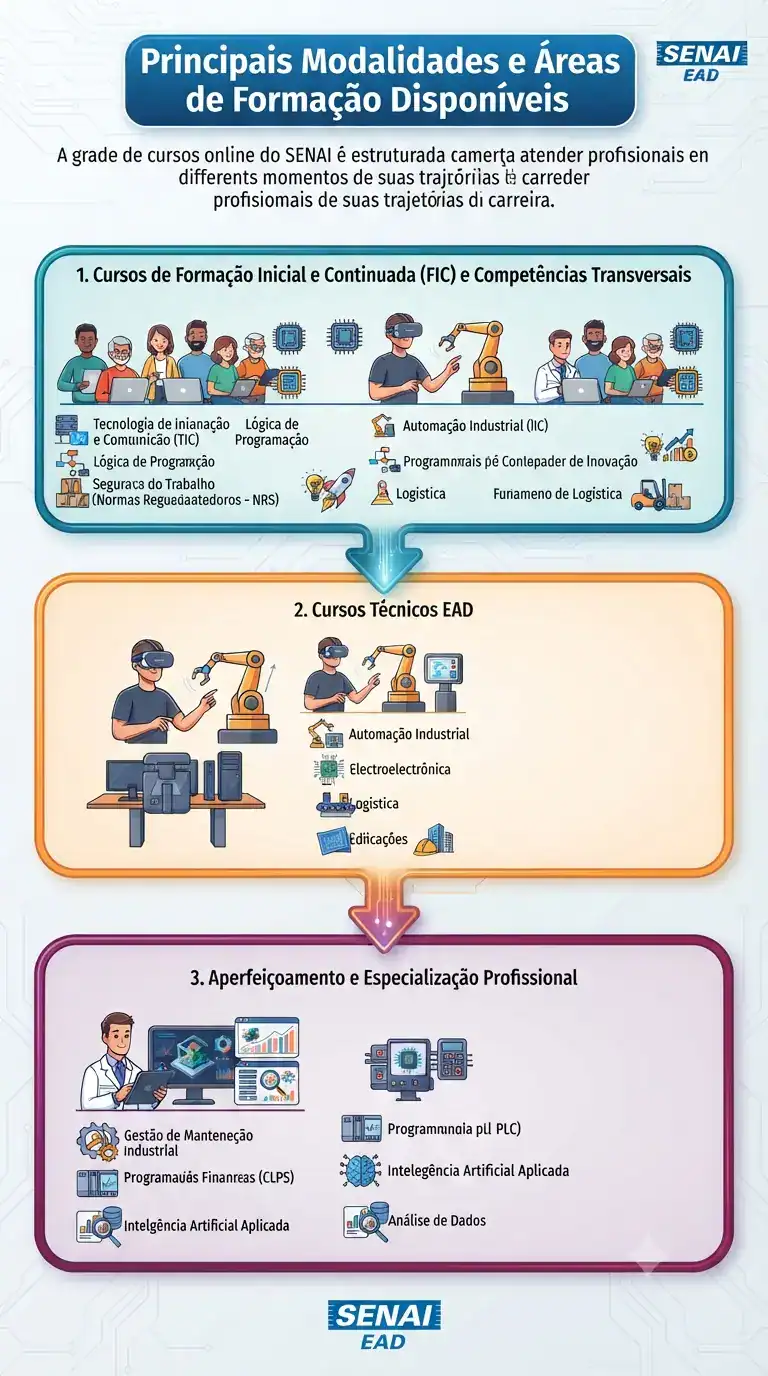 Principais Modalidades e Áreas de Formação Disponíveis